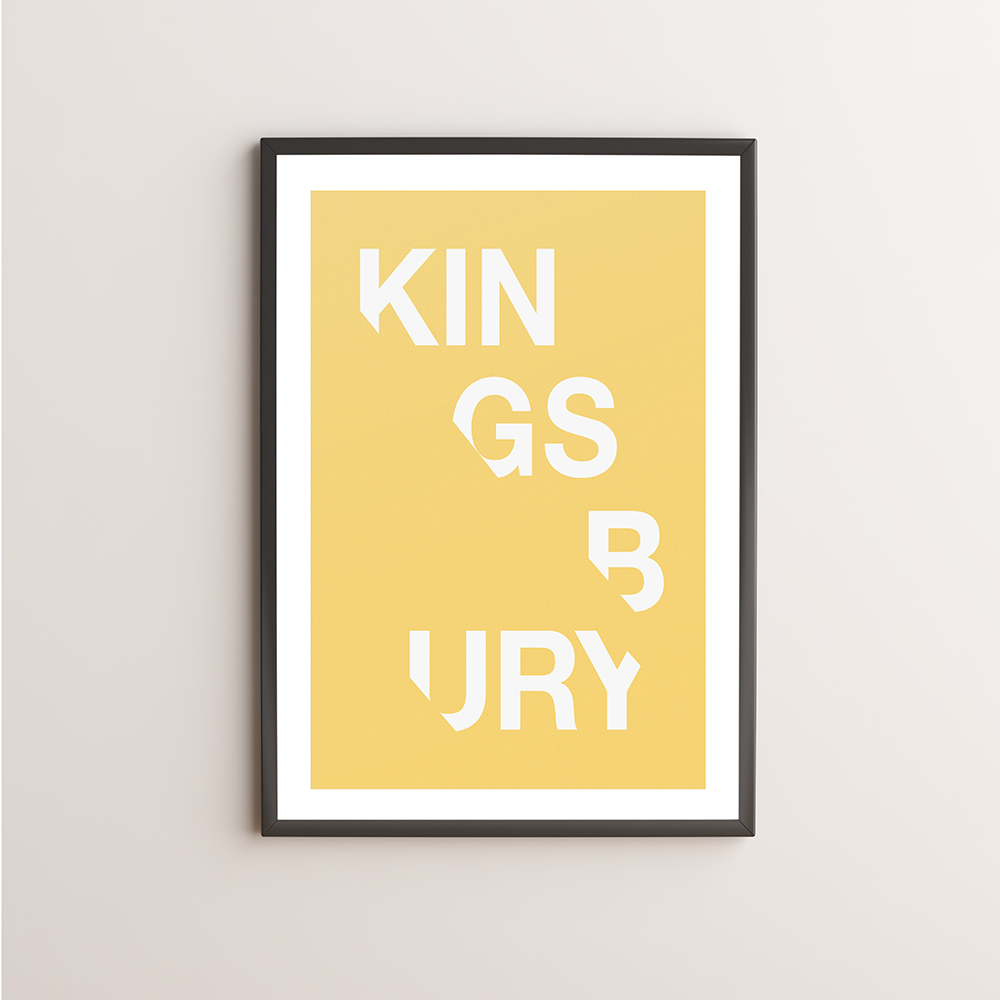 Kingsbury Typography Giclée Art Print