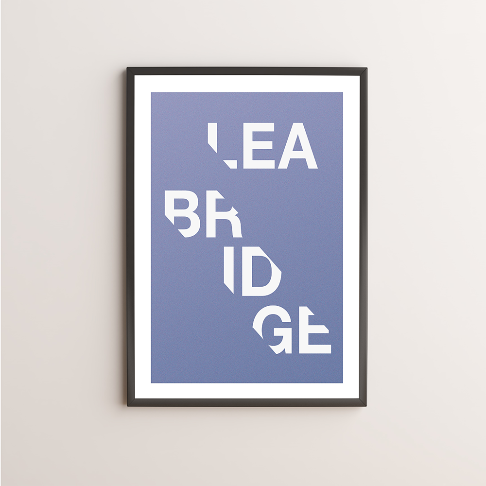 Lea Bridge Typography Giclée Art Print