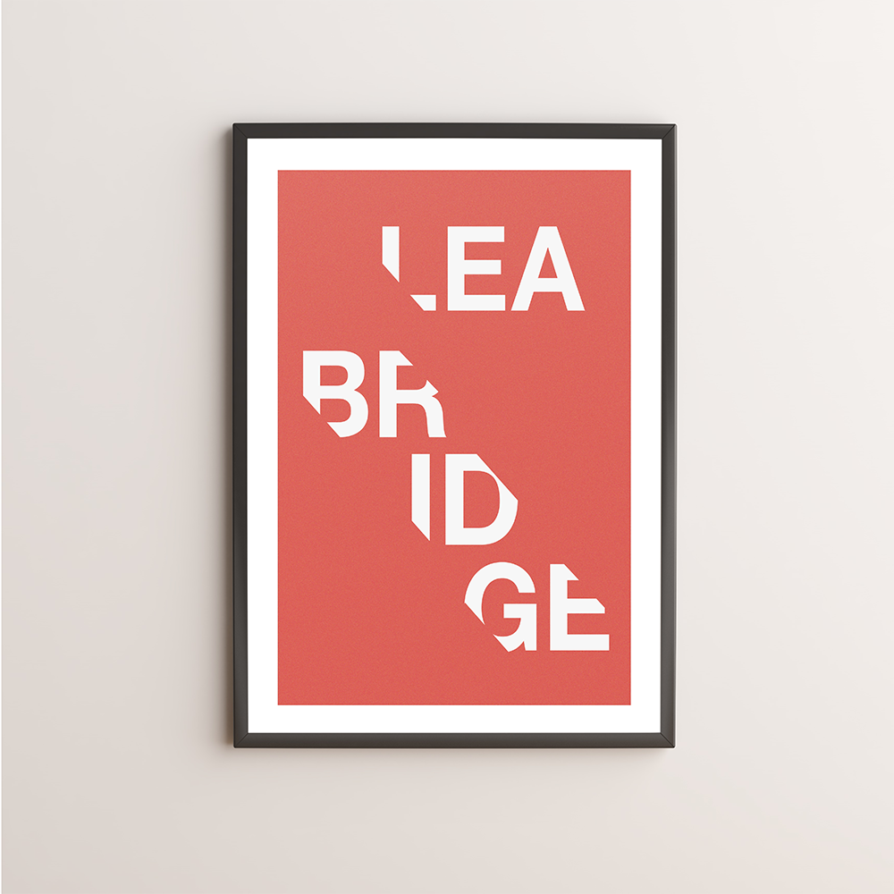 Lea Bridge Typography Giclée Art Print