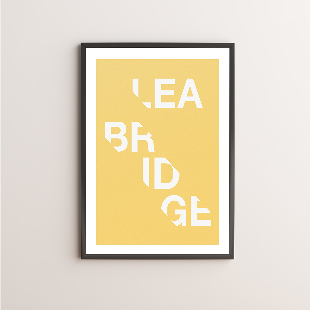 Lea Bridge Typography Giclée Art Print