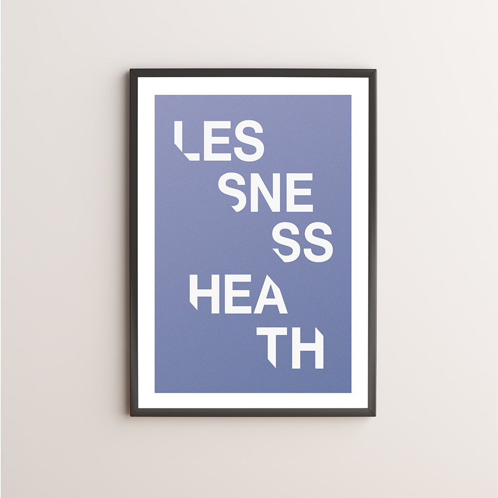 Lessness Heath Typography Giclée Art Print