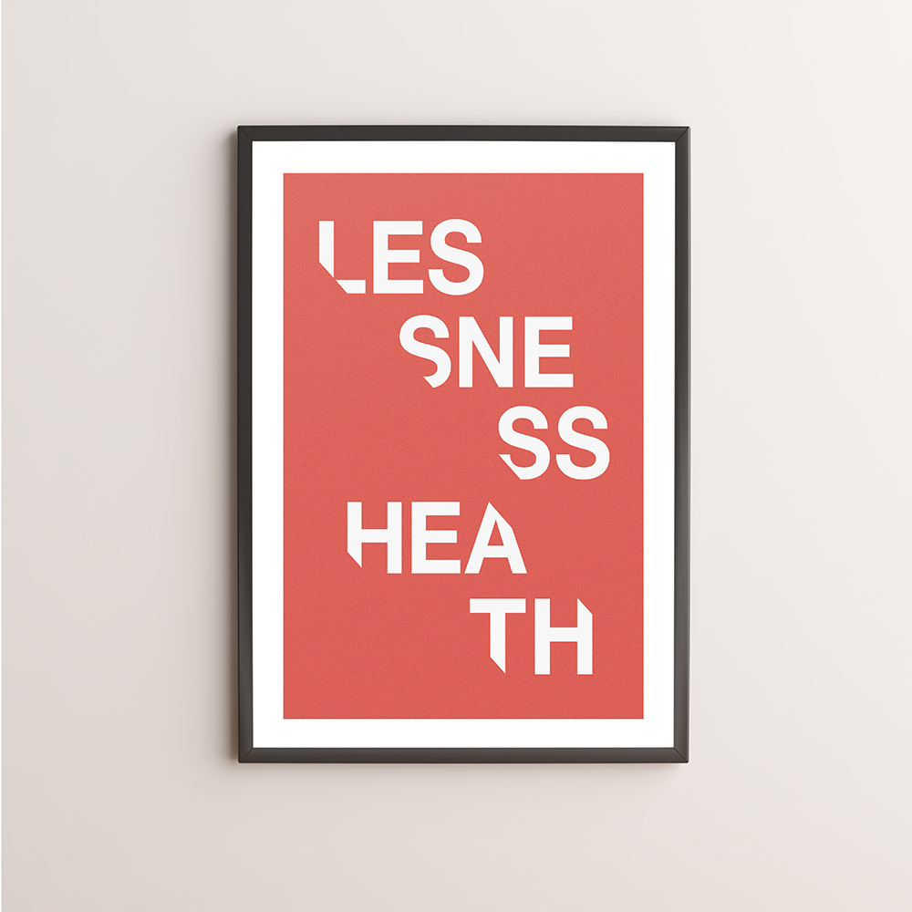 Lessness Heath Typography Giclée Art Print