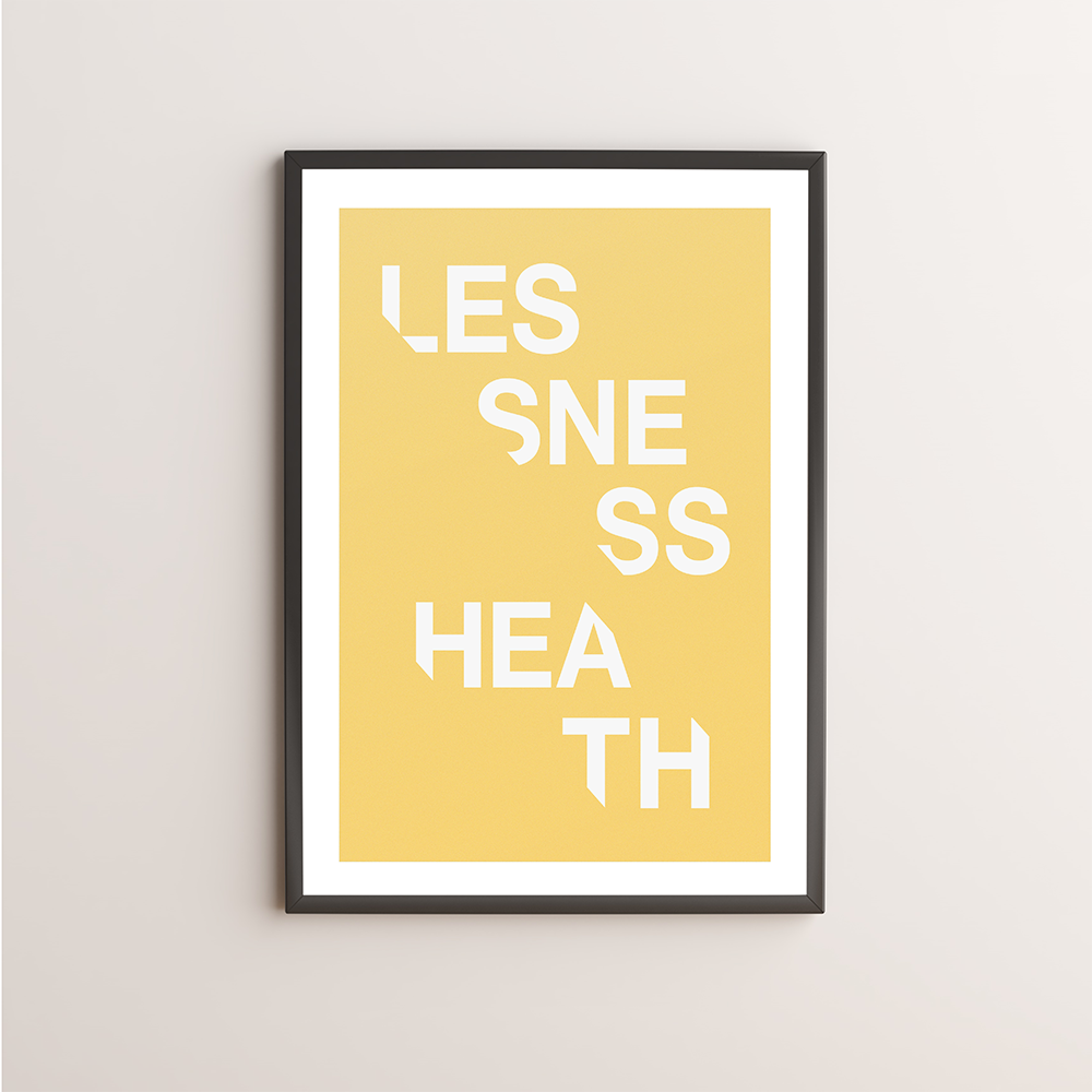 Lessness Heath Typography Giclée Art Print