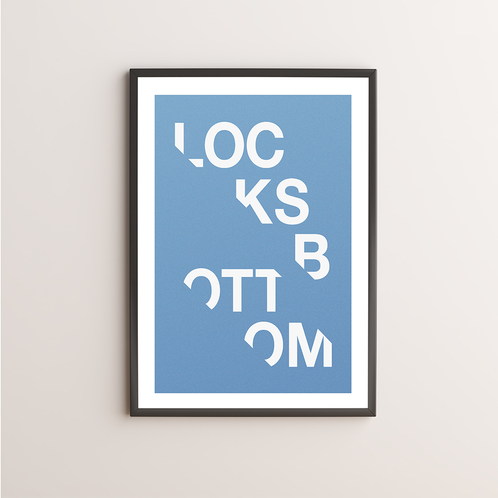 Locksbottom Typography Giclée Art Print 