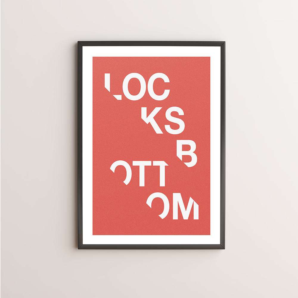 Locksbottom Typography Giclée Art Print 