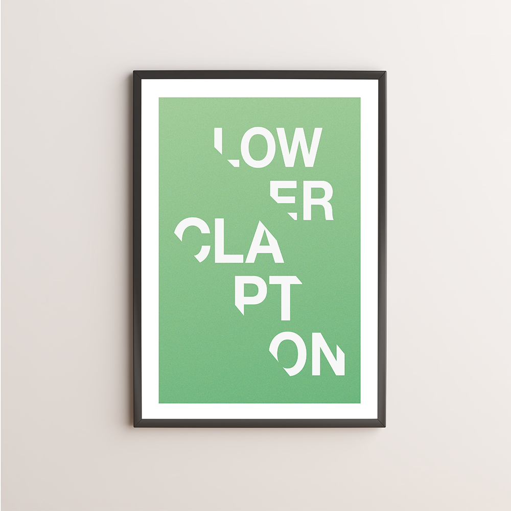 Lower Clapton Typography Giclée Art Print