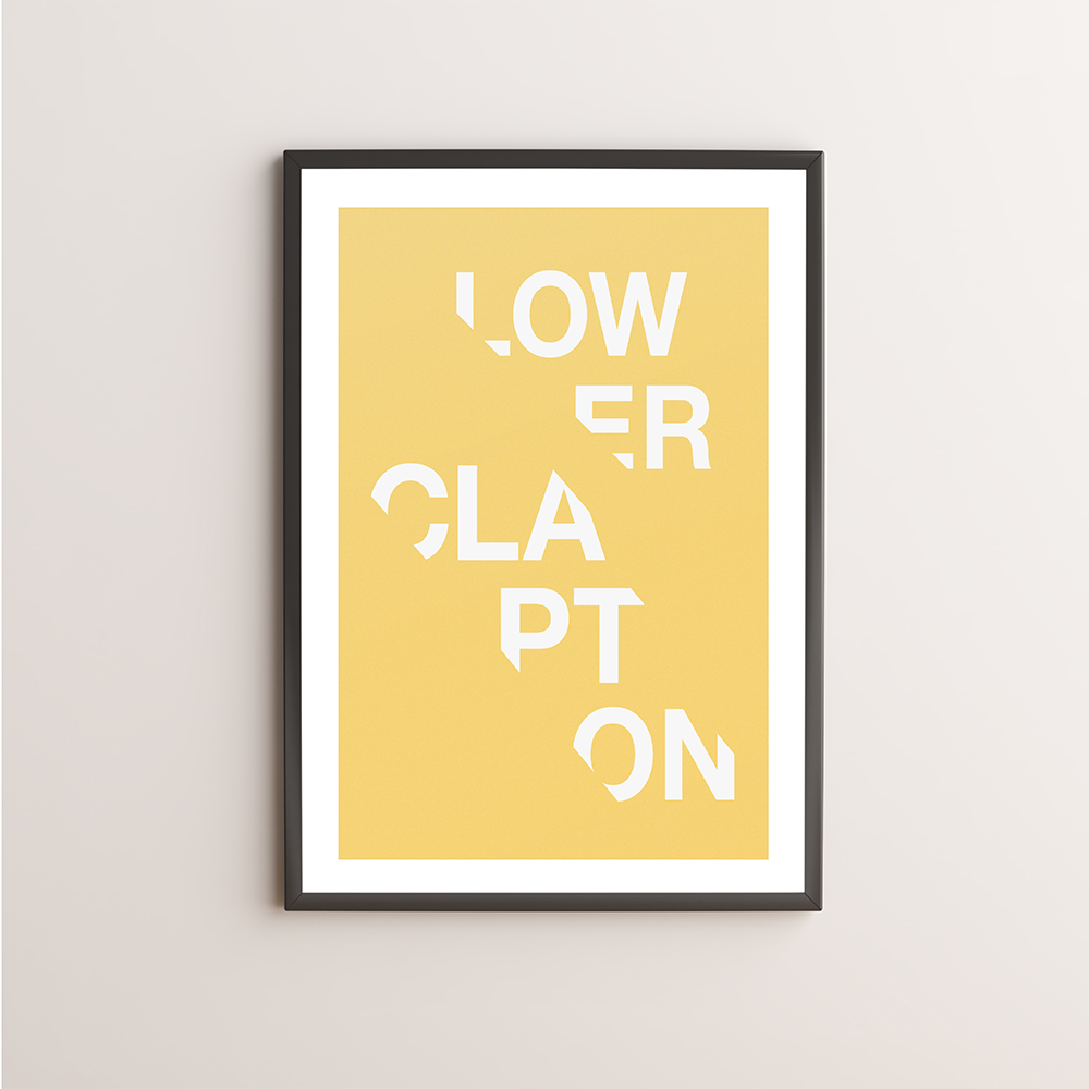 Lower Clapton Typography Giclée Art Print