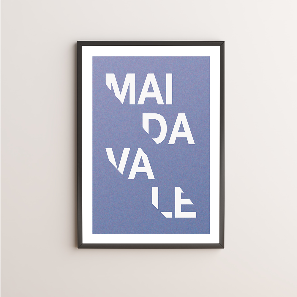 Maida Vale Typography Giclée Art Print 