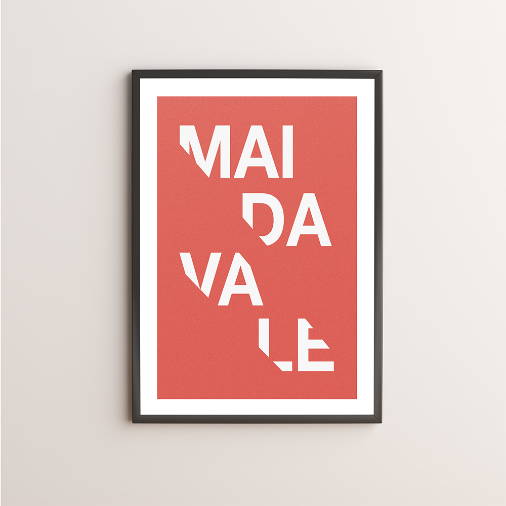 Maida Vale Typography Giclée Art Print 