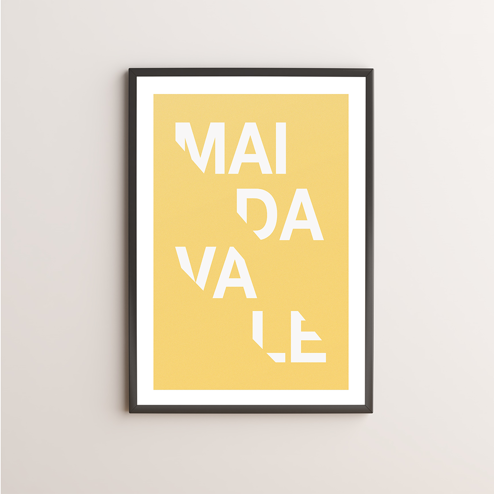 Maida Vale Typography Giclée Art Print 