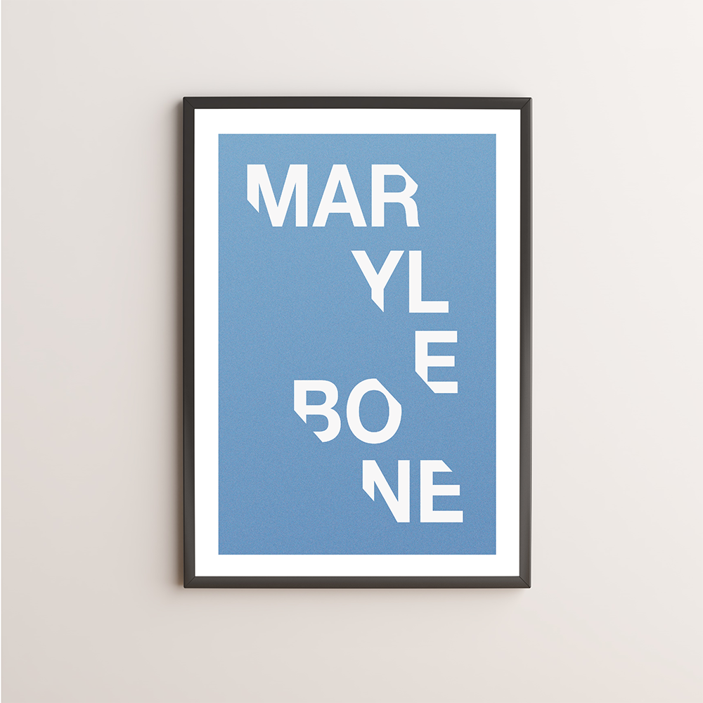 Marylebone Typography Giclée Art Print 