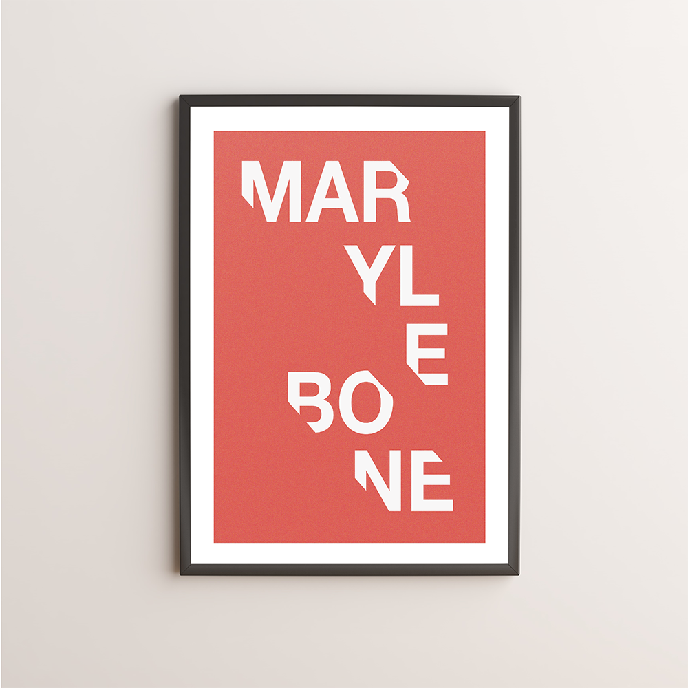 Marylebone Typography Giclée Art Print 