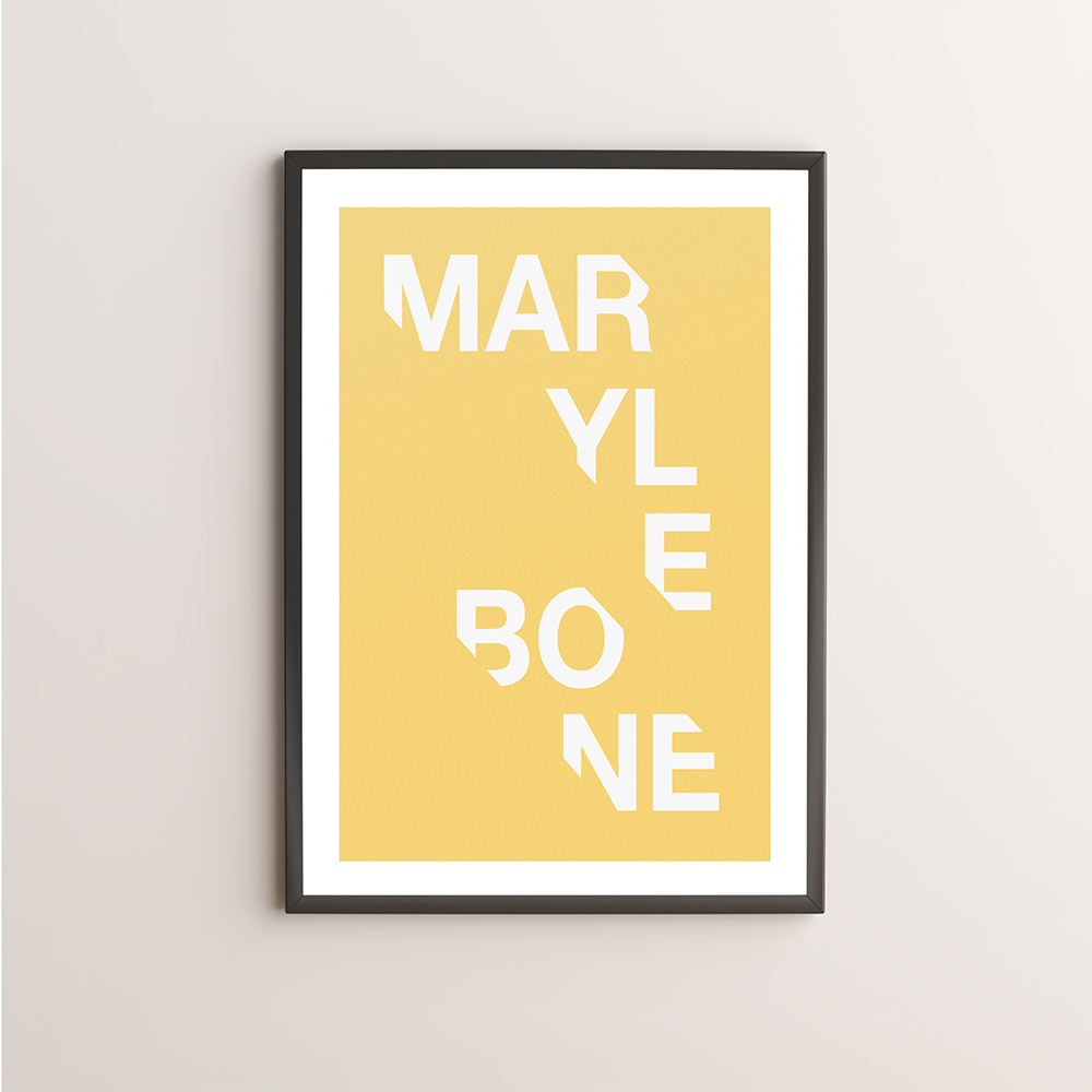 Marylebone Typography Giclée Art Print 