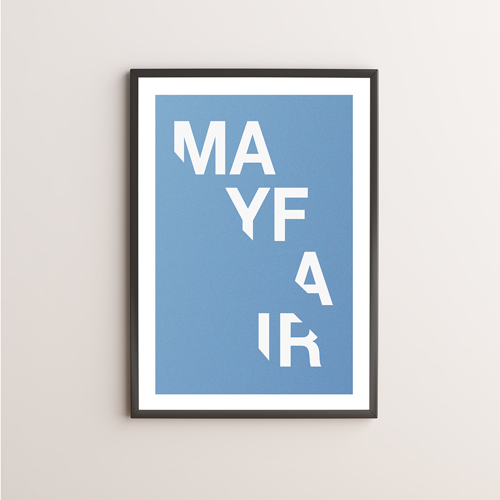 Mayfair Typography Giclée Art Print