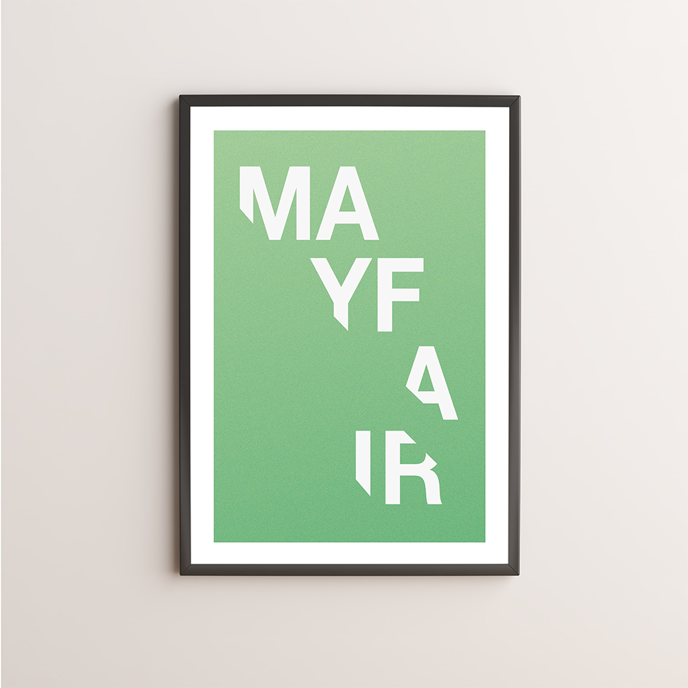 Mayfair Typography Giclée Art Print