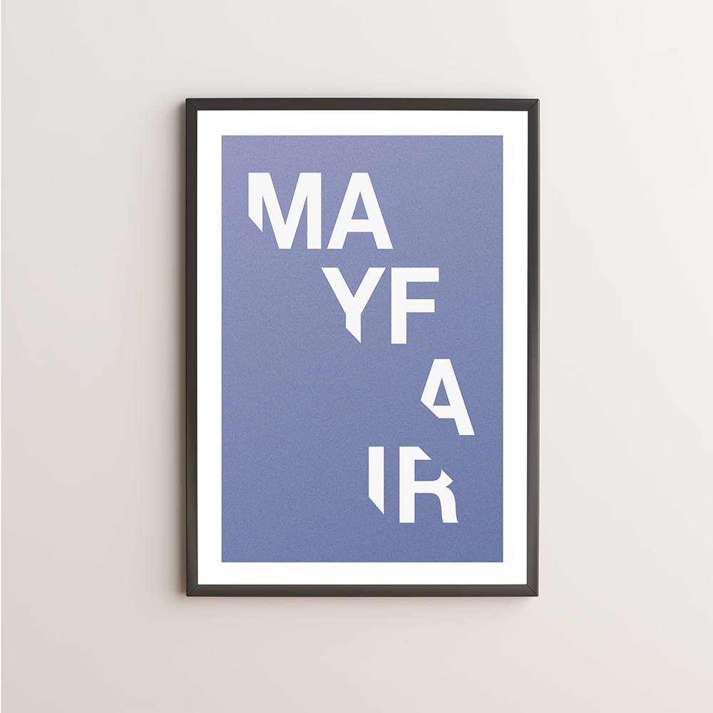 Mayfair Typography Giclée Art Print