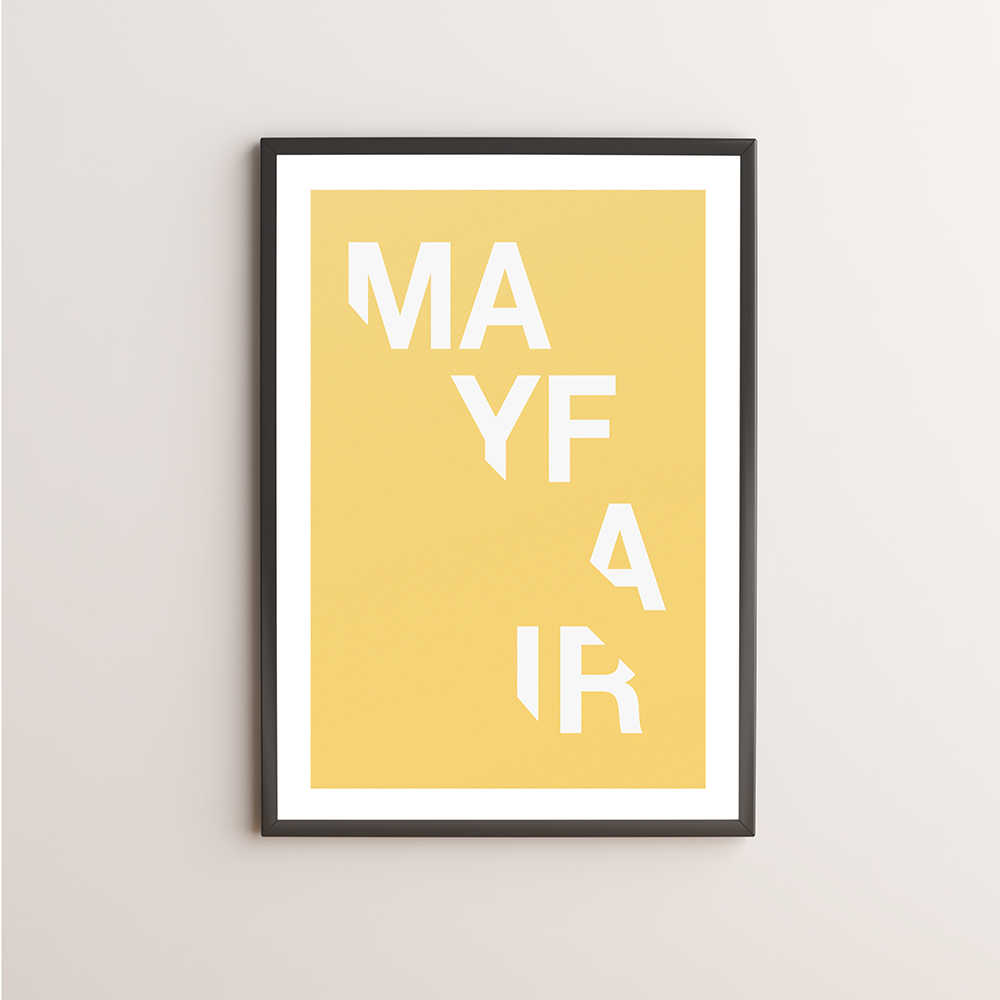 Mayfair Typography Giclée Art Print