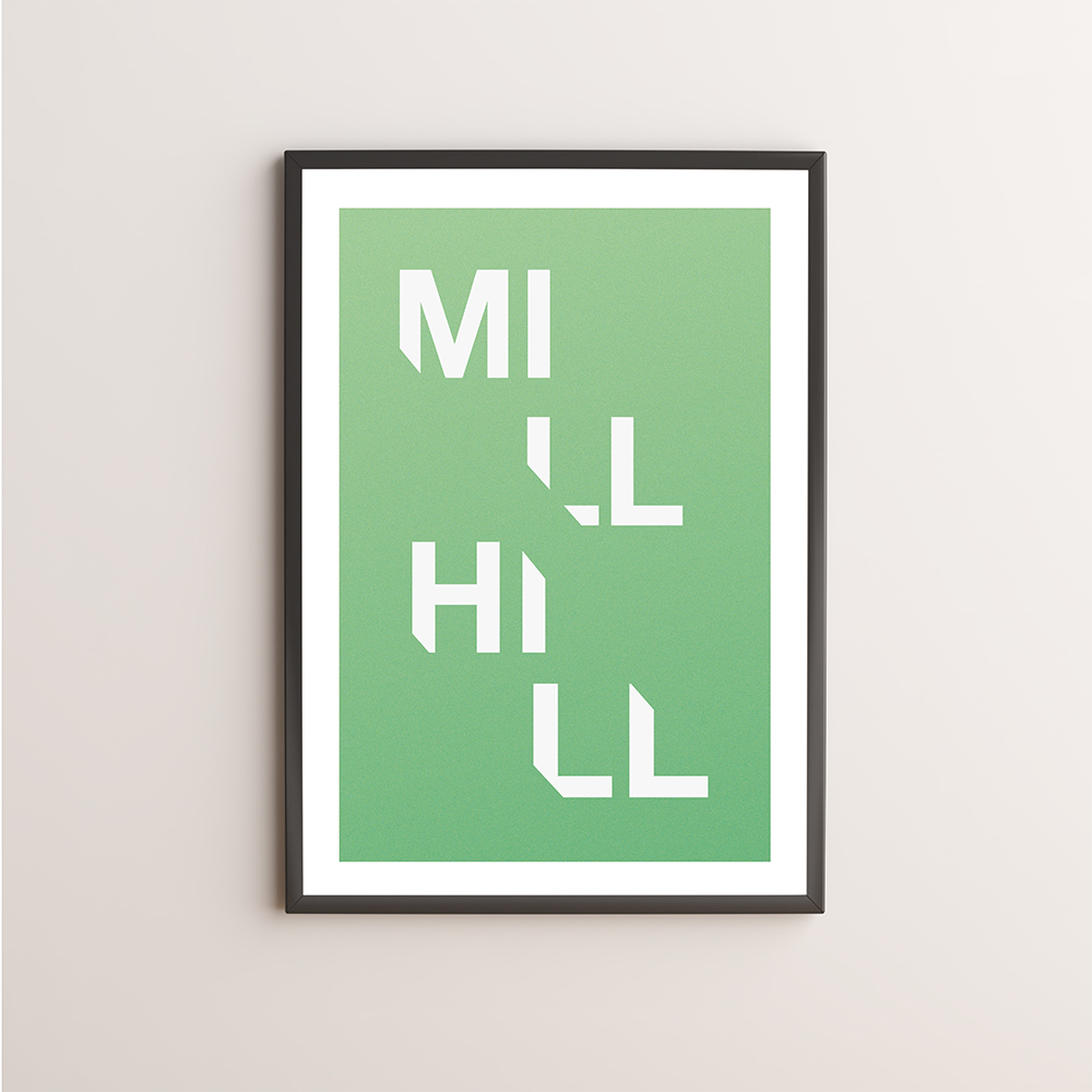 Mill Hill Typography Giclée Art Print 