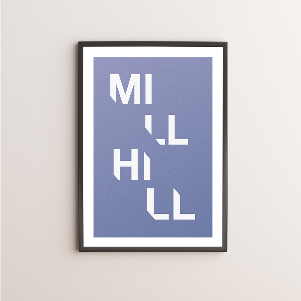 Mill Hill Typography Giclée Art Print 