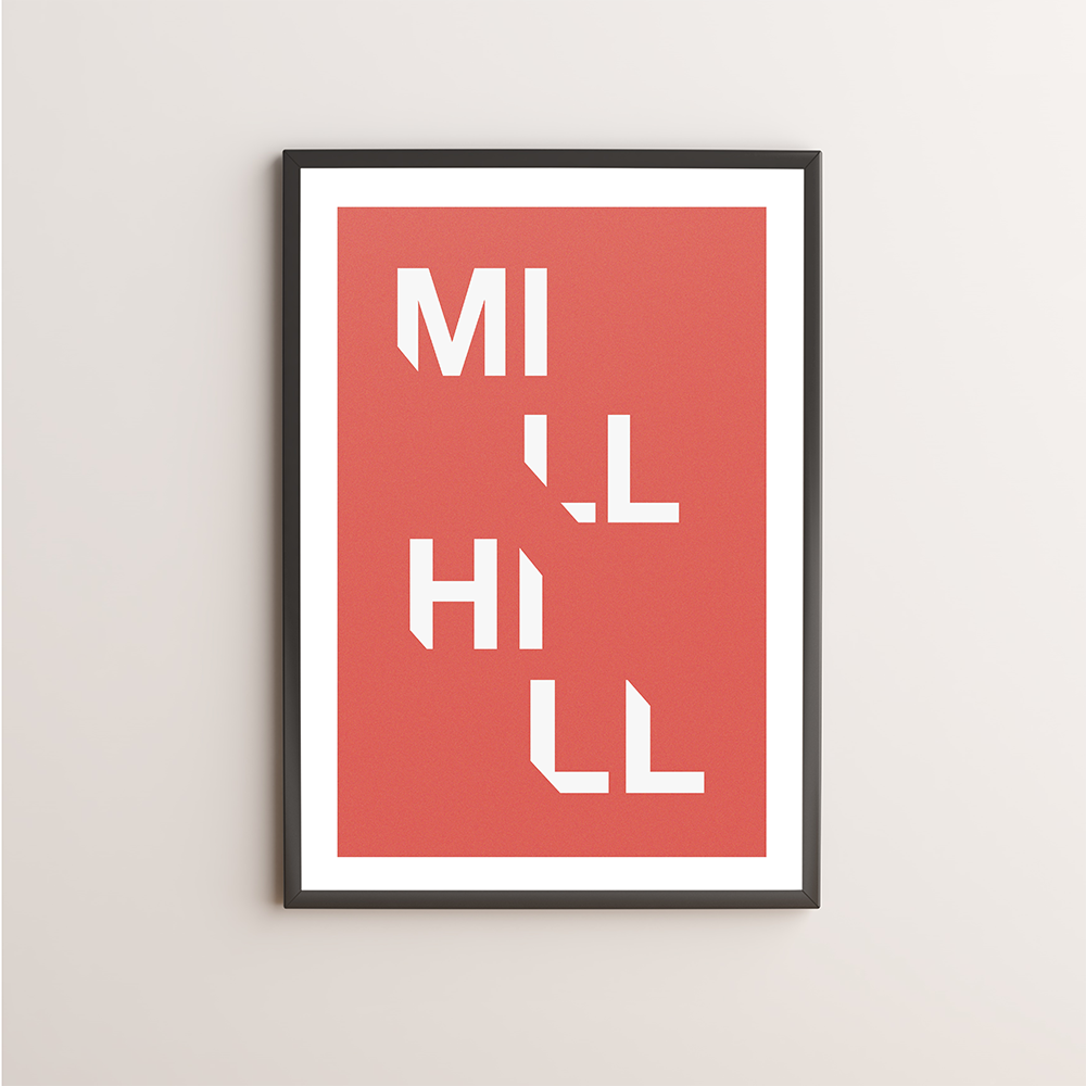 Mill Hill Typography Giclée Art Print 