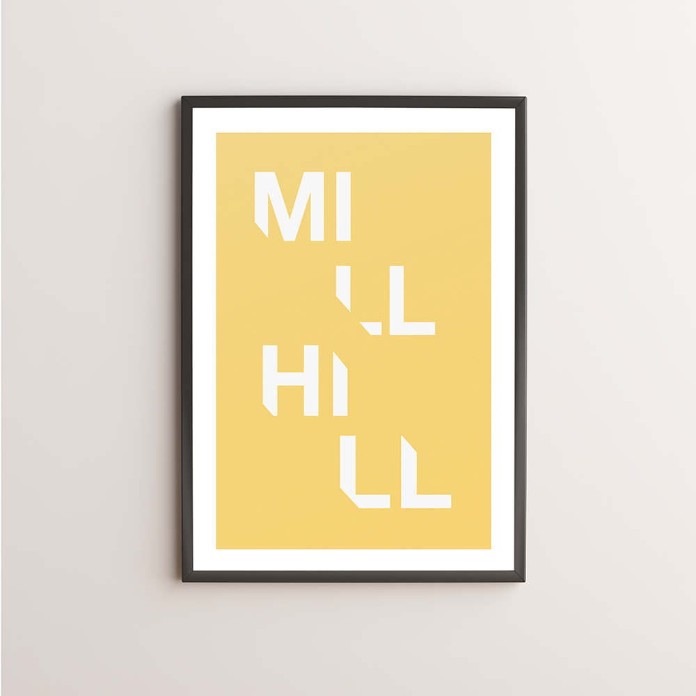 Mill Hill Typography Giclée Art Print 