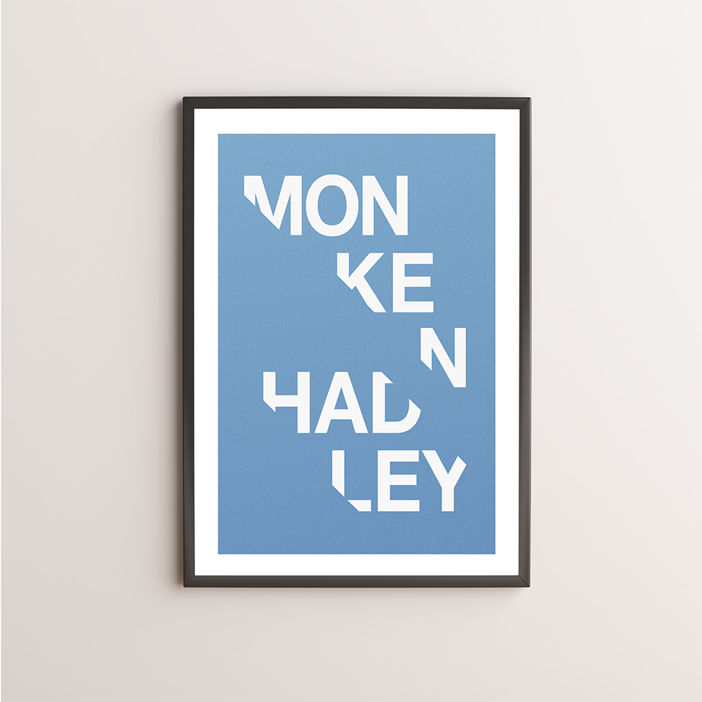 Monken Hadley Typography Giclée Art Print 