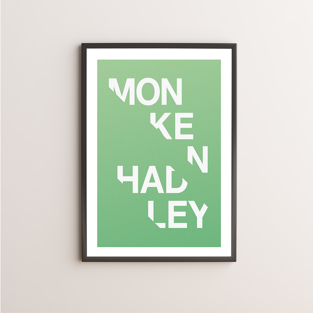 Monken Hadley Typography Giclée Art Print 