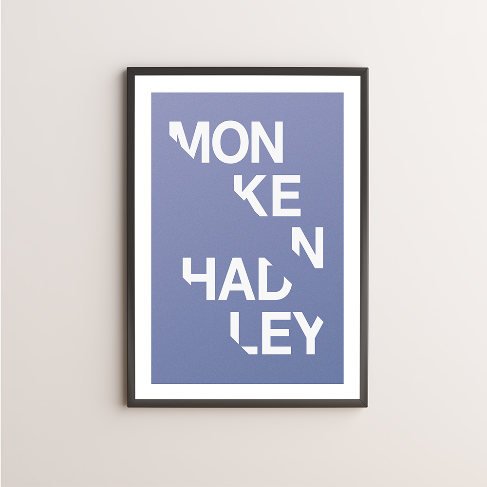 Monken Hadley Typography Giclée Art Print 