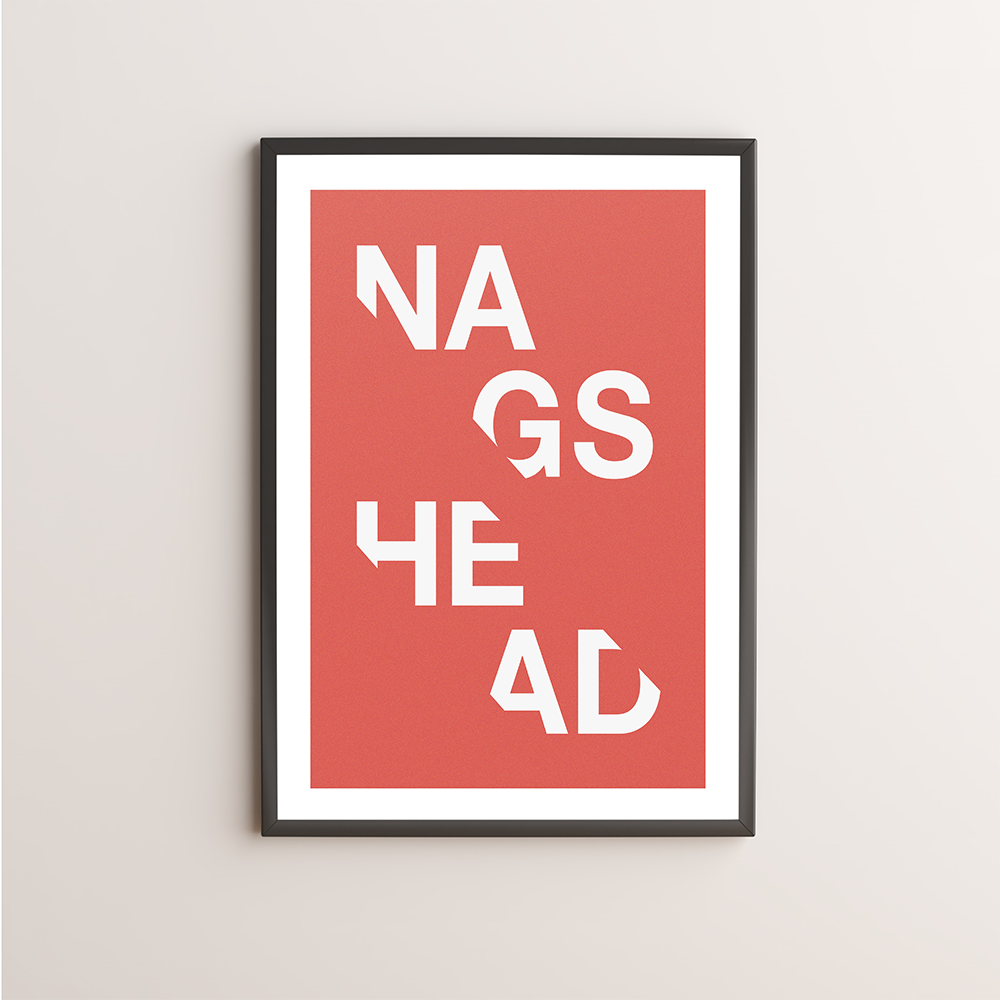 Nags Head Typography Giclée Art Print