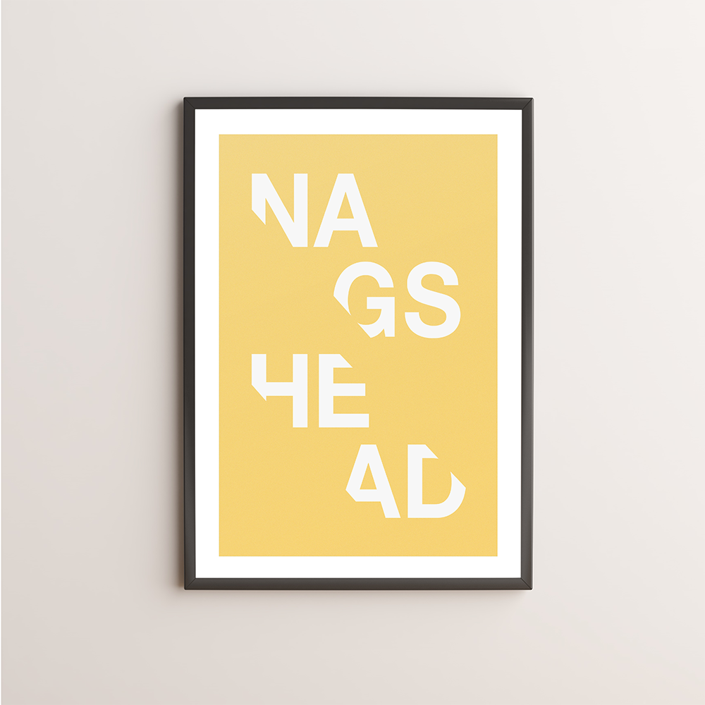 Nags Head Typography Giclée Art Print