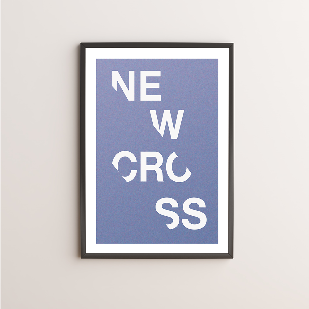 New Cross Typography Giclée Art Print