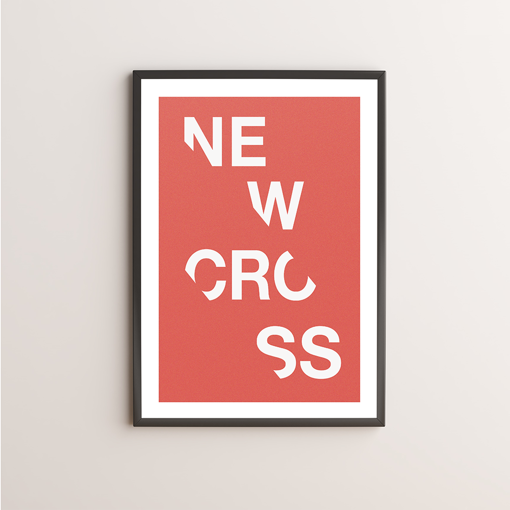 New Cross Typography Giclée Art Print