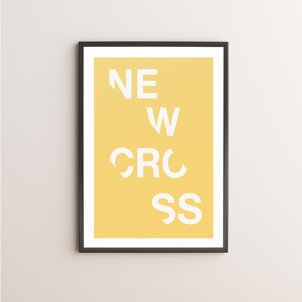 New Cross Typography Giclée Art Print