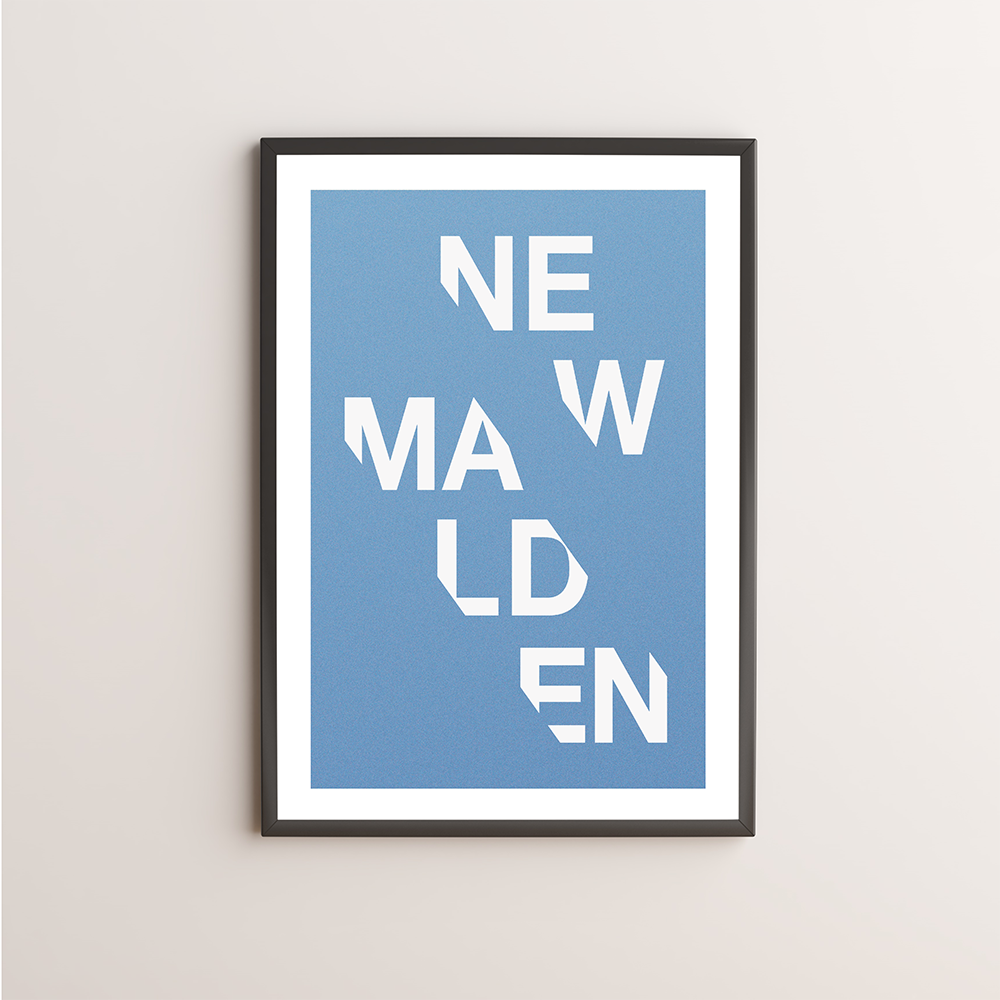 New Malden Typography Giclée Art Print