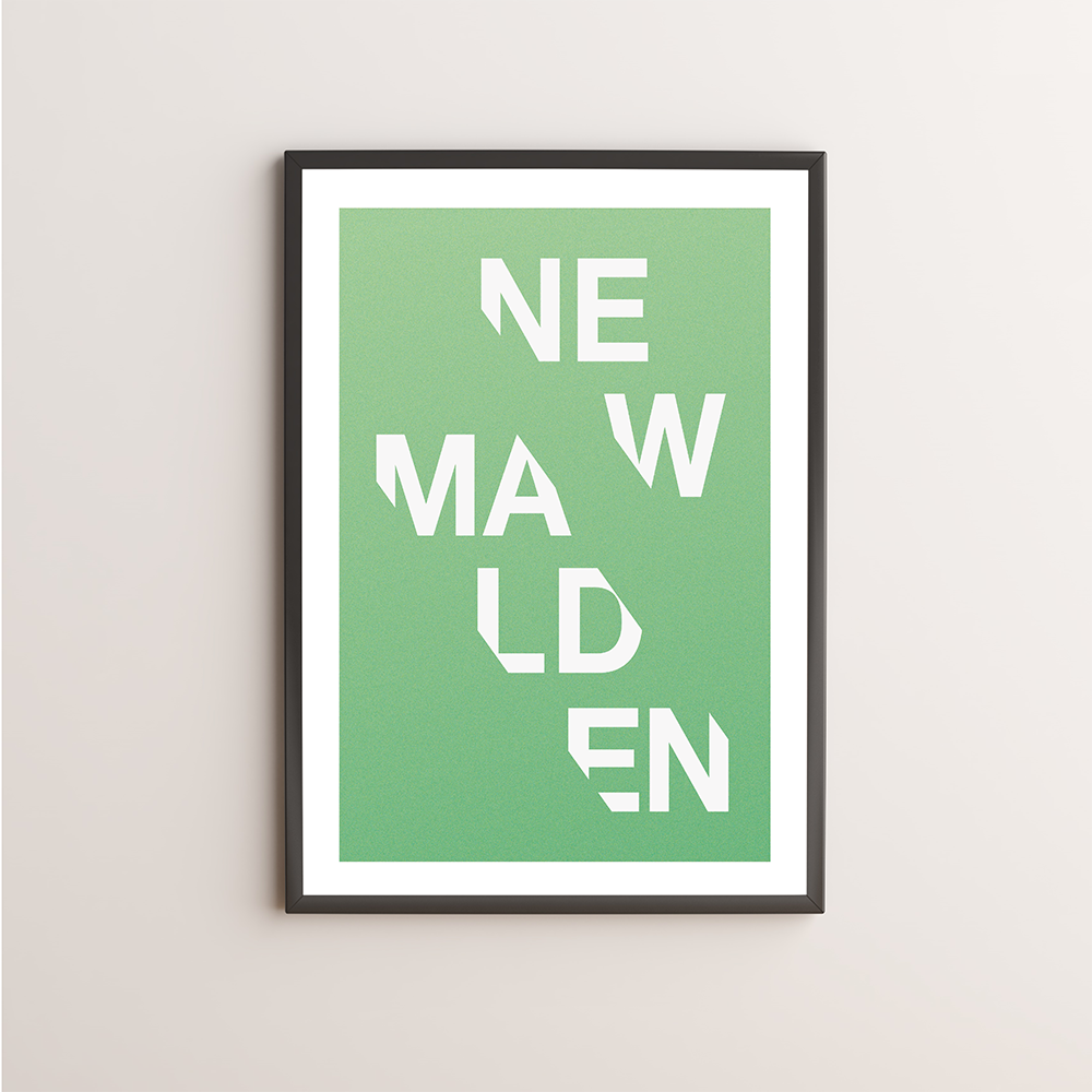 New Malden Typography Giclée Art Print