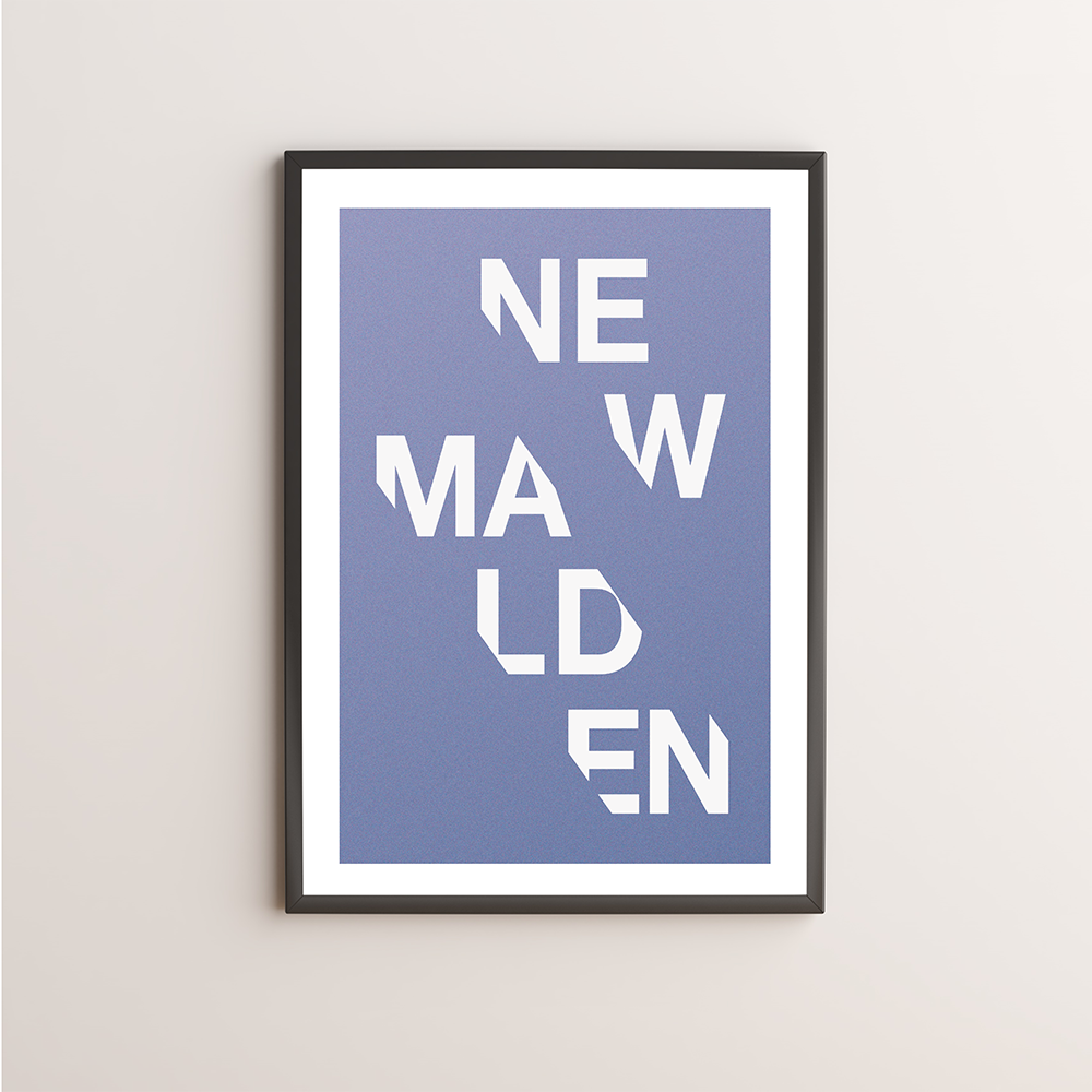 New Malden Typography Giclée Art Print