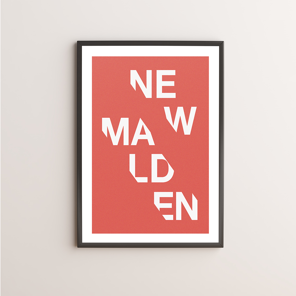 New Malden Typography Giclée Art Print