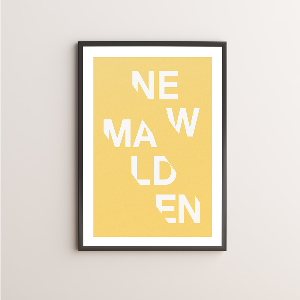 New Malden Typography Giclée Art Print