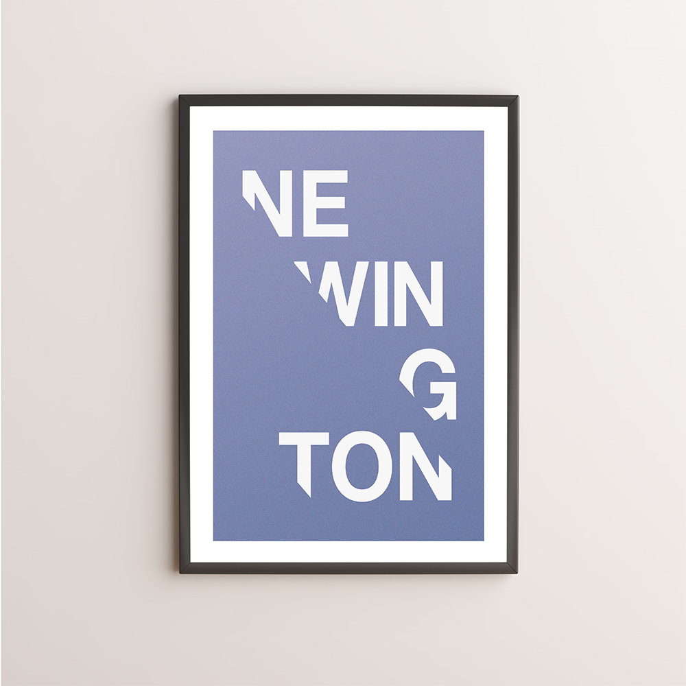 Newington Typography Giclée Art Print