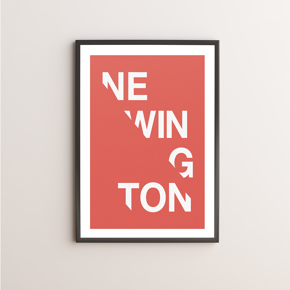 Newington Typography Giclée Art Print