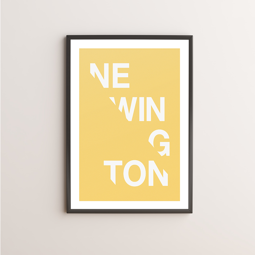 Newington Typography Giclée Art Print