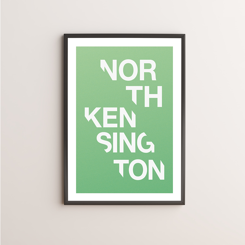 North Kensington Typography Giclée Art Print 