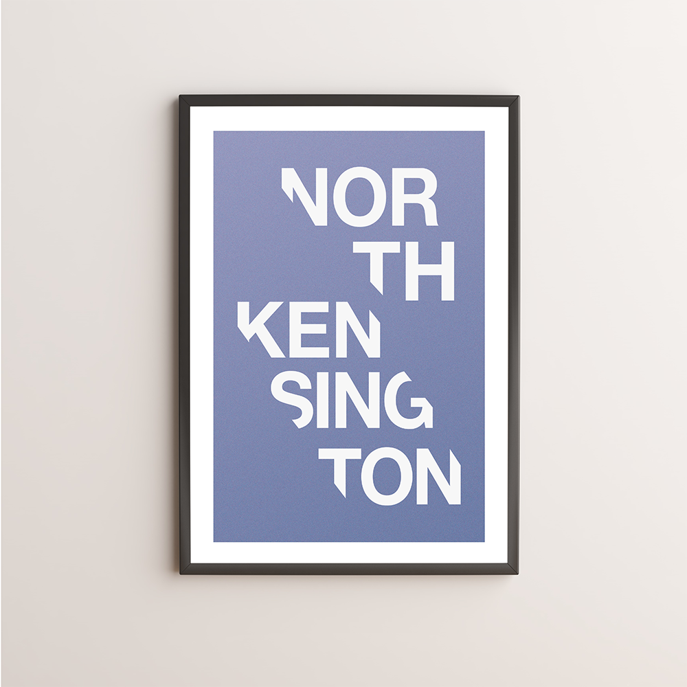 North Kensington Typography Giclée Art Print 