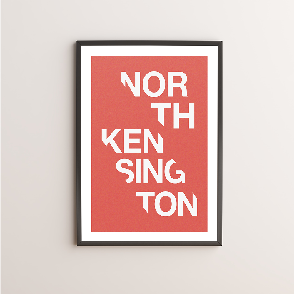 North Kensington Typography Giclée Art Print 