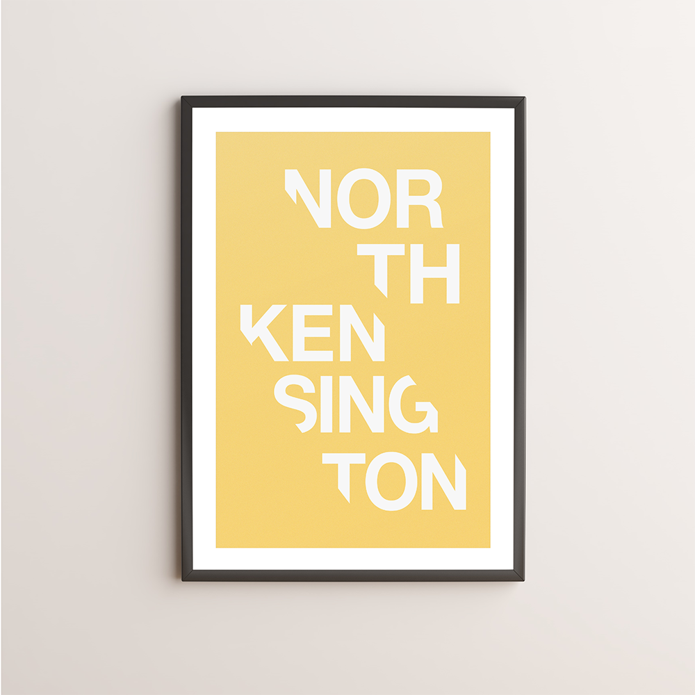 North Kensington Typography Giclée Art Print 