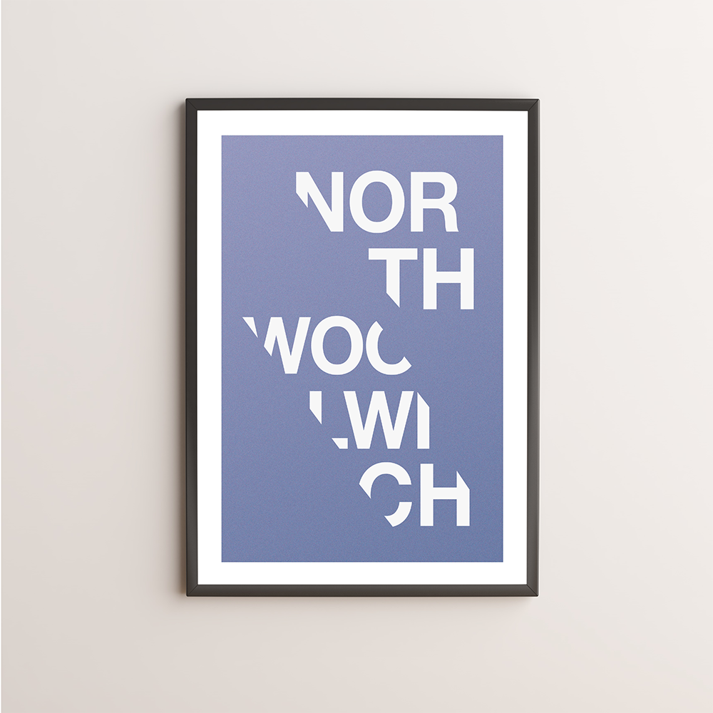 North Woolwich Typography Giclée Art Print