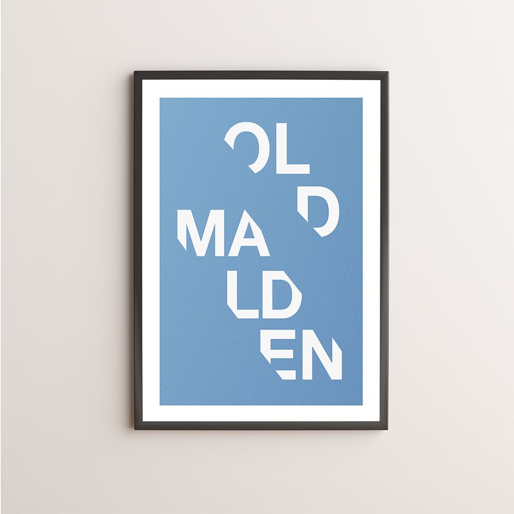 Old Malden Typography Giclée Art Print