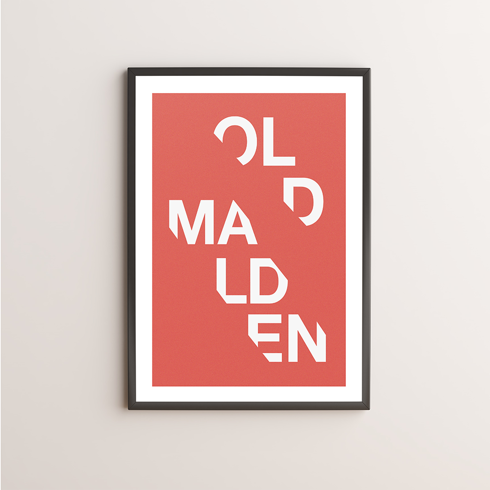 Old Malden Typography Giclée Art Print