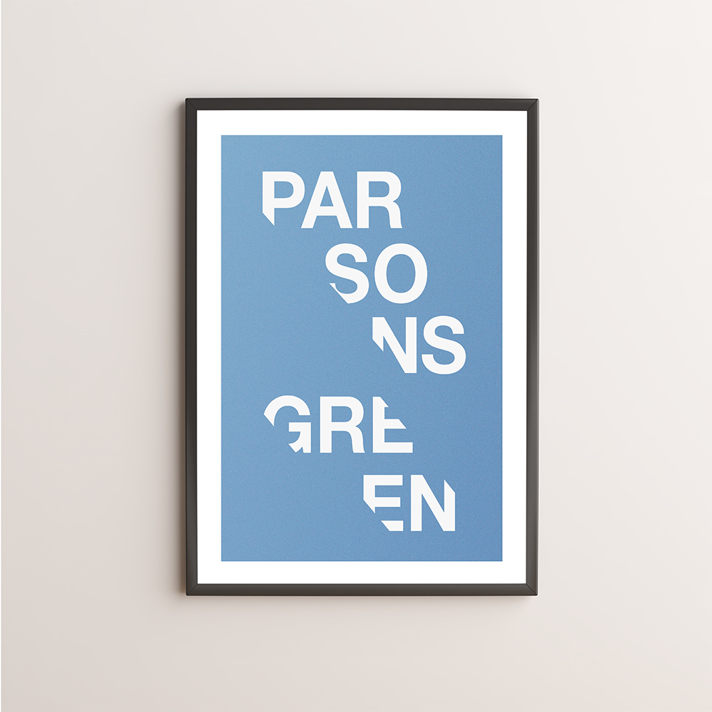 Parsons Green Typography Giclée Art Print