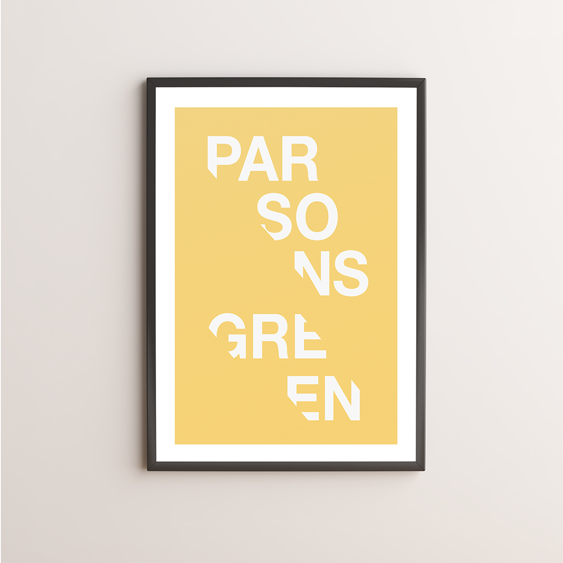 Parsons Green Typography Giclée Art Print